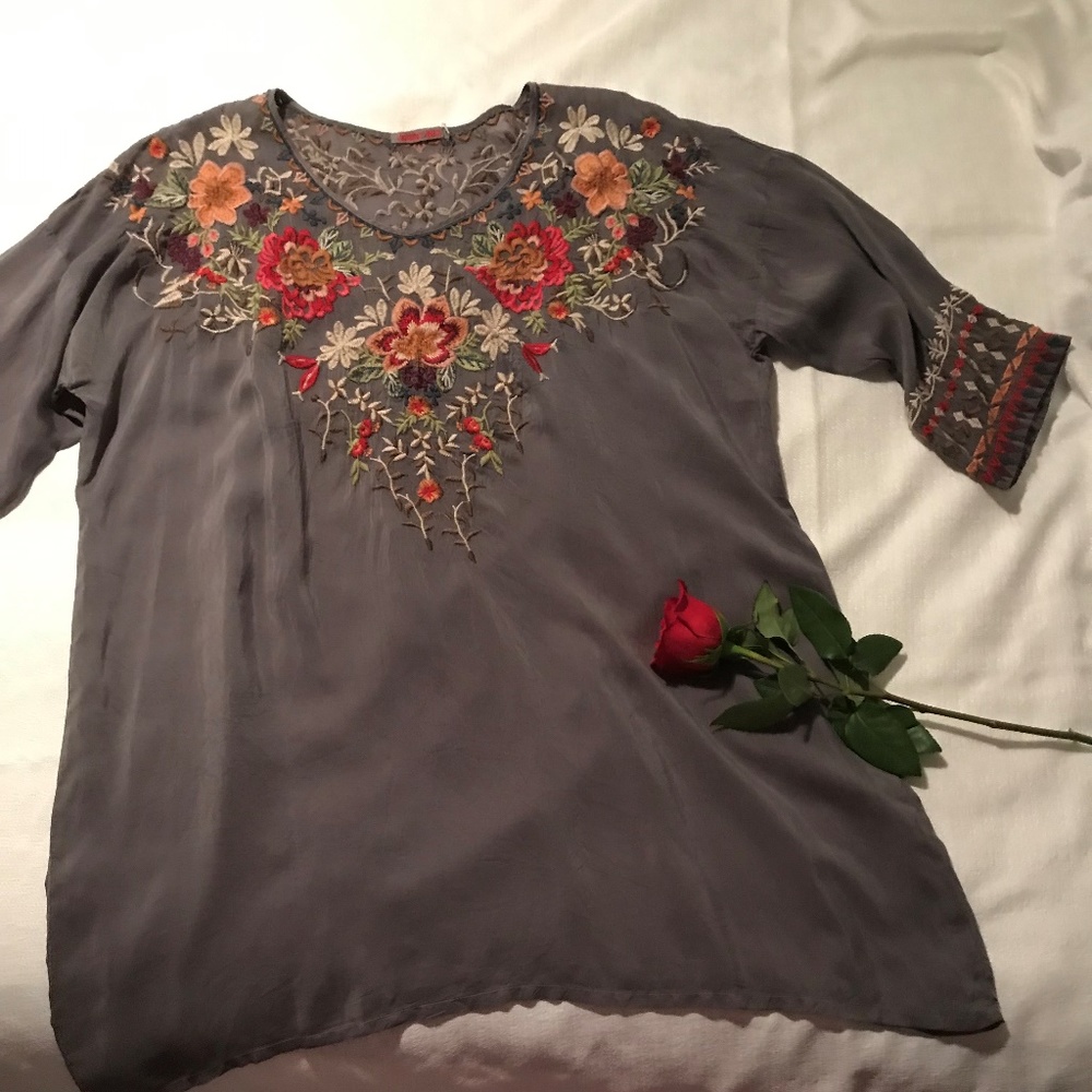 Johnny Was BOHO Embroidery Tunic NWOT